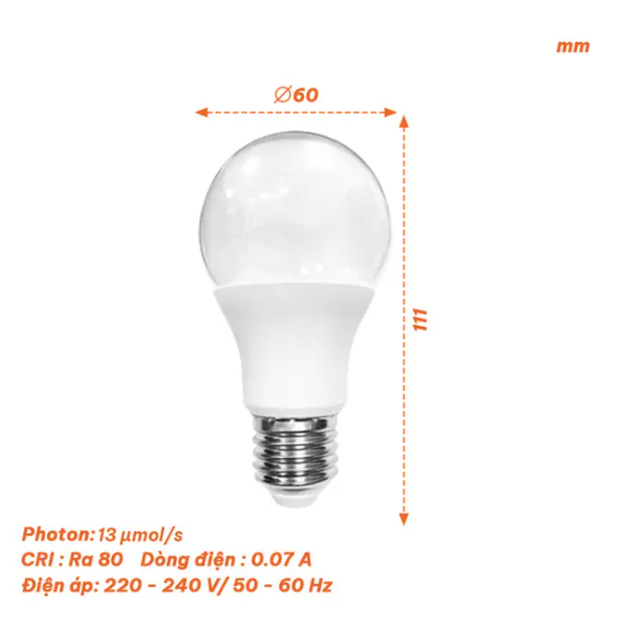 Đèn LED Bulb hoa cúc Nanoco 9W NLBC093