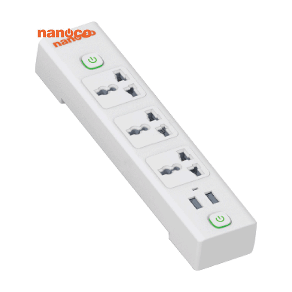 Ổ cắm có dây Nanoco NES332U-3