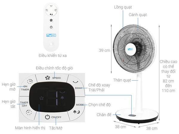 Quạt lửng AC DC inverter ALF01D147-W