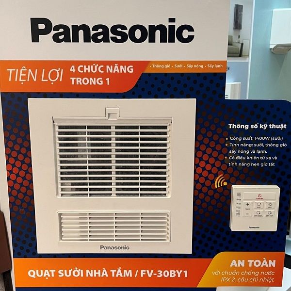 Quạt hút âm trần thông gió, sưởi ấm, có remote Panasonic FV-30BY1