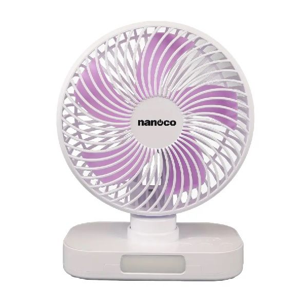 Quạt sạc điện Nanoco NRF6219W màu trắng