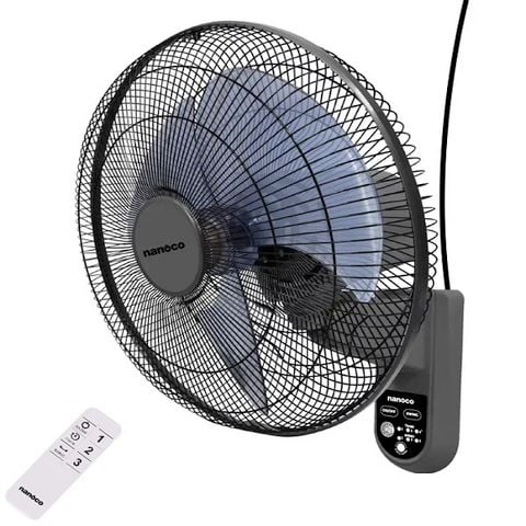 Quạt treo tường có remote Nanoco NWF1615RC-GR (Màu ghi)