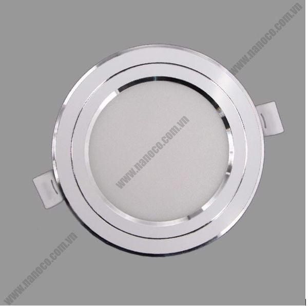 Đèn LED Downlight đổi màu siêu mỏng viền bạc Nanoco IP20 NDL09CS90