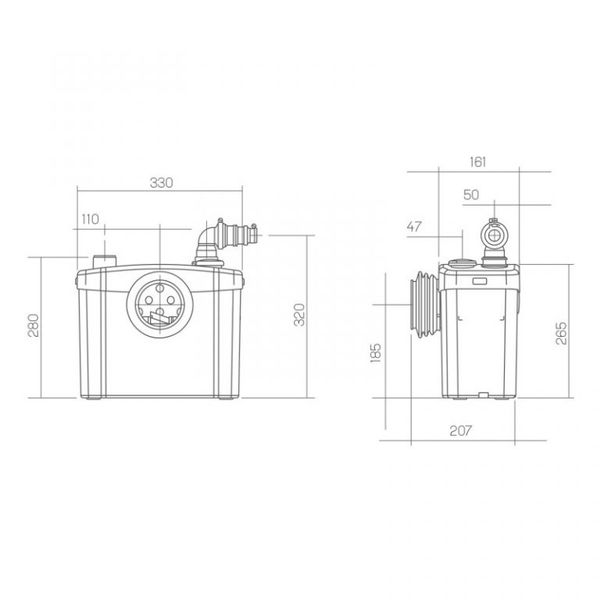 Máy bơm nghiền xả thải bồn cầu Sanitop - Giải pháp toilet di động và tiện lợi