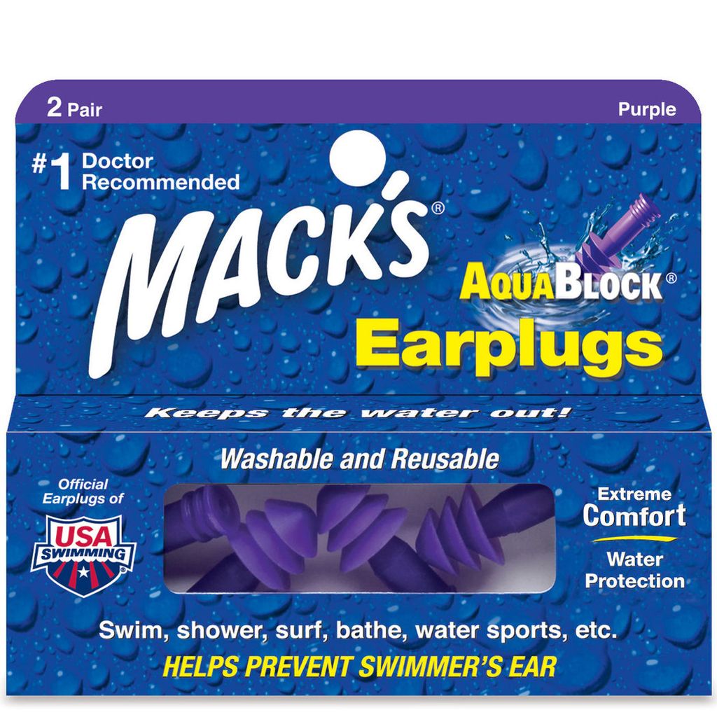 Bộ 2 nút tai chống ồn chống nước người lớn Mack's Aqua Block