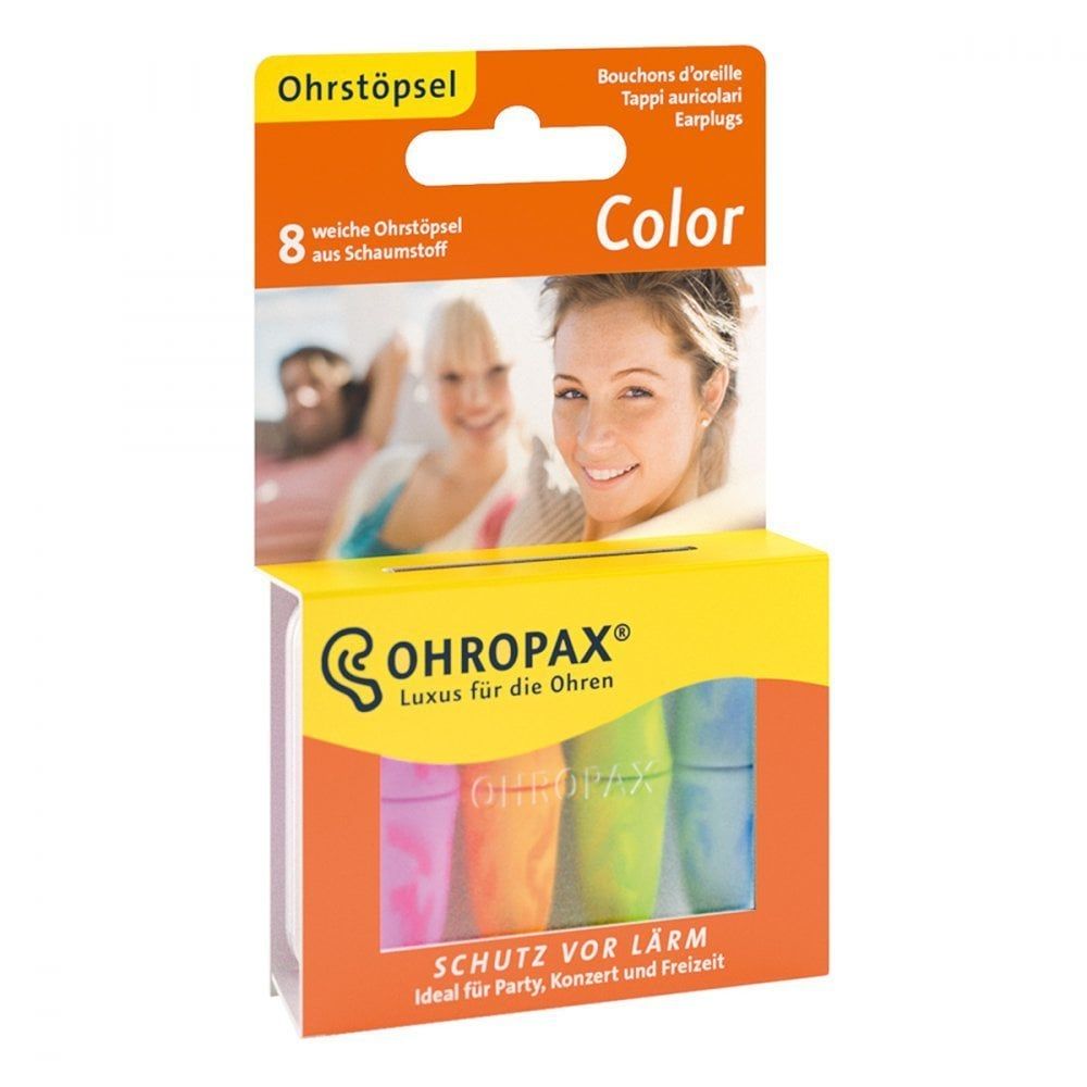 Bộ 4 bịt tai chống ồn Ohropax Colour Đức chính hãng cho nam/nữ