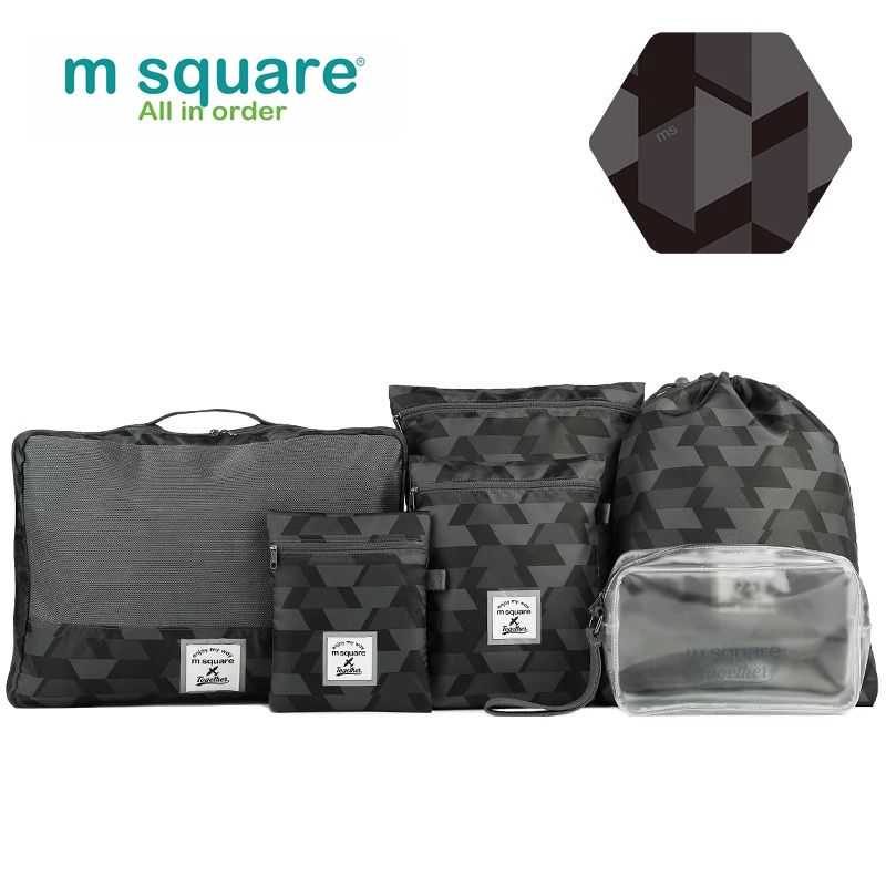 Set 6 túi đựng đồ cá nhân cho nam Msquare Xám