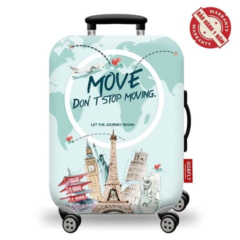 Bọc vali co giãn chống xước Go&Fly Move (Vải dày) size 20 24 28 30