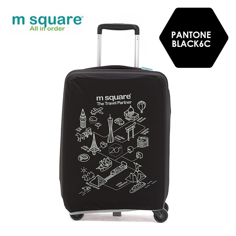 Túi vải bọc vali Msquare M0585 20' 24' 28' Đen
