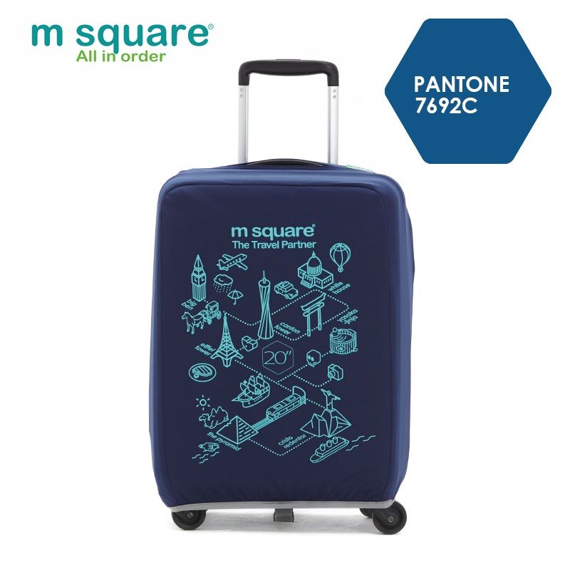 Túi vải bọc vali Msquare M0584 20' 24' 28' xanh navy