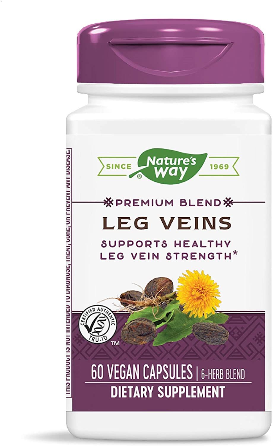 Hỗ trợ điều trị giảm tĩnh mạch Nature's Way Leg Veins Support Blend; with Tru-OPCSTM