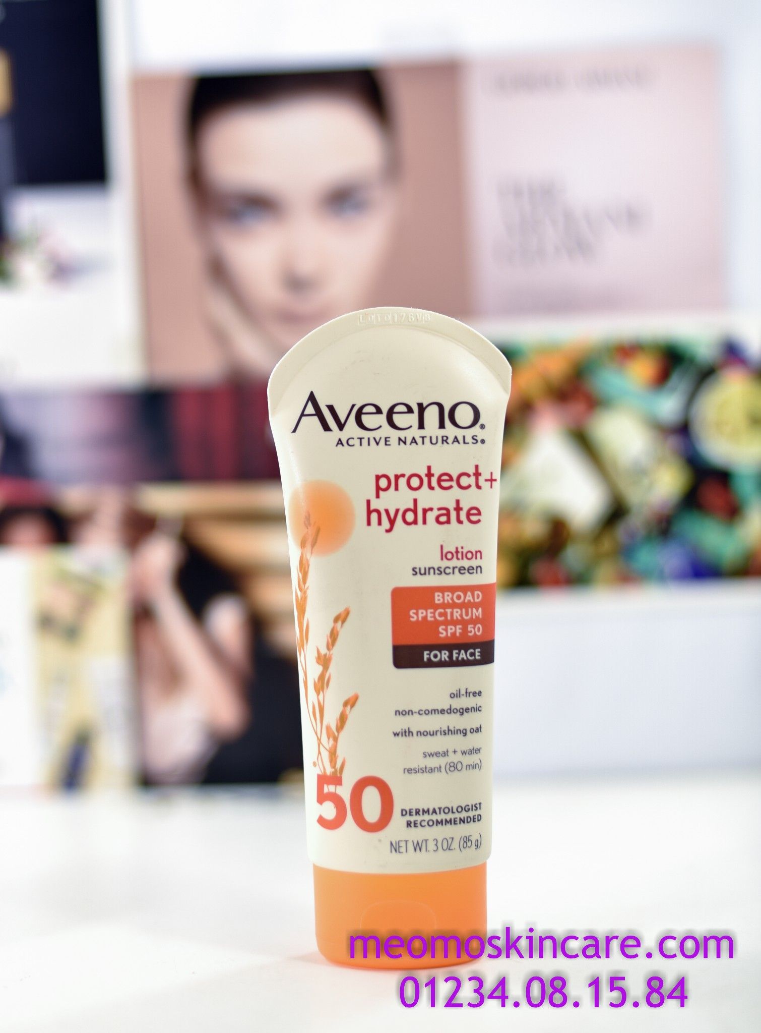 Aveeno Protect + Hydrate Lotion Sunscreen With Broad Spectrum SPF 50 For Face - 85gr