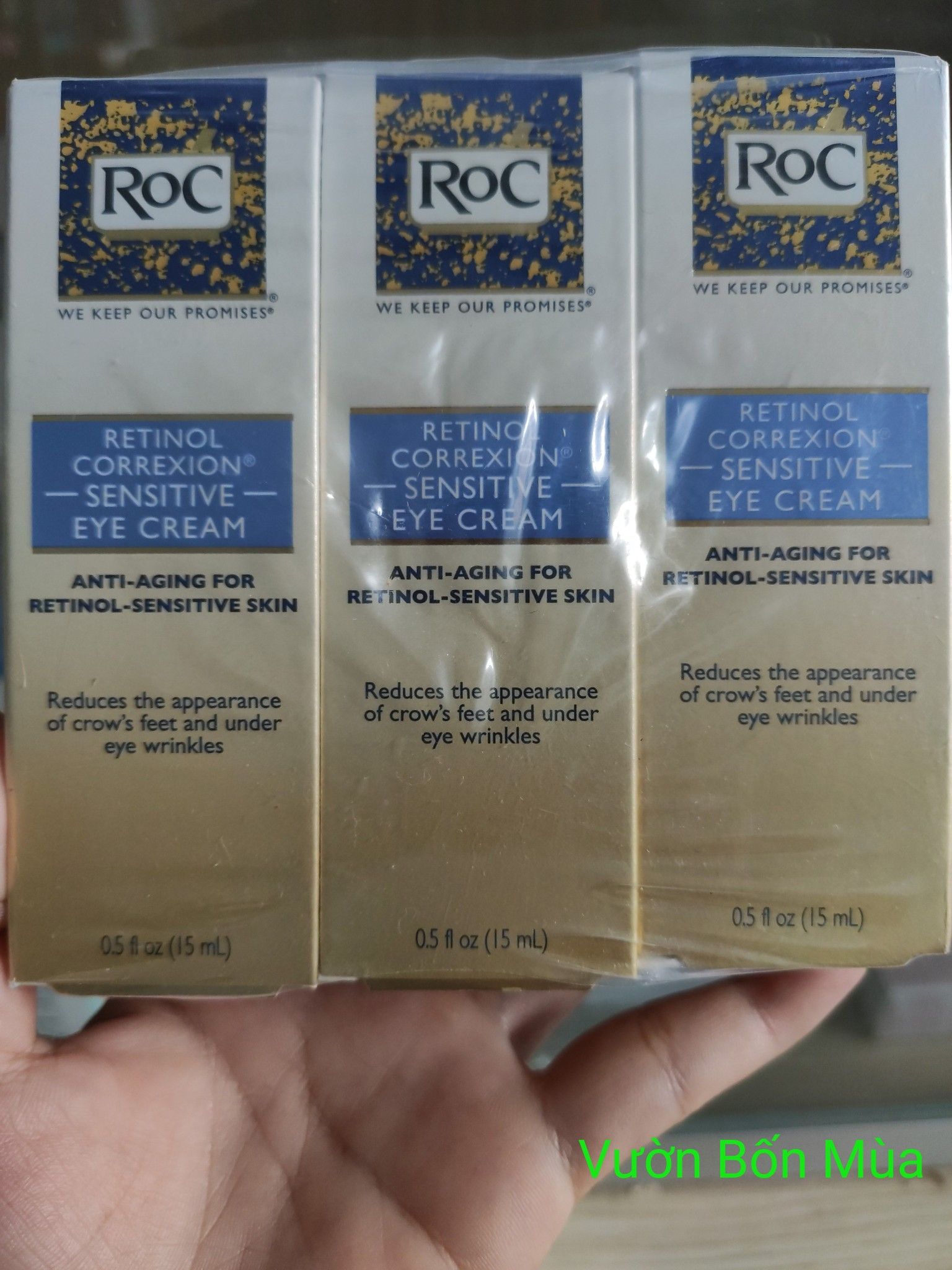 RoC Retinol Correxion Anti-Aging Eye Cream for Sensitive Skin kem mắt cho da nhạy cảm