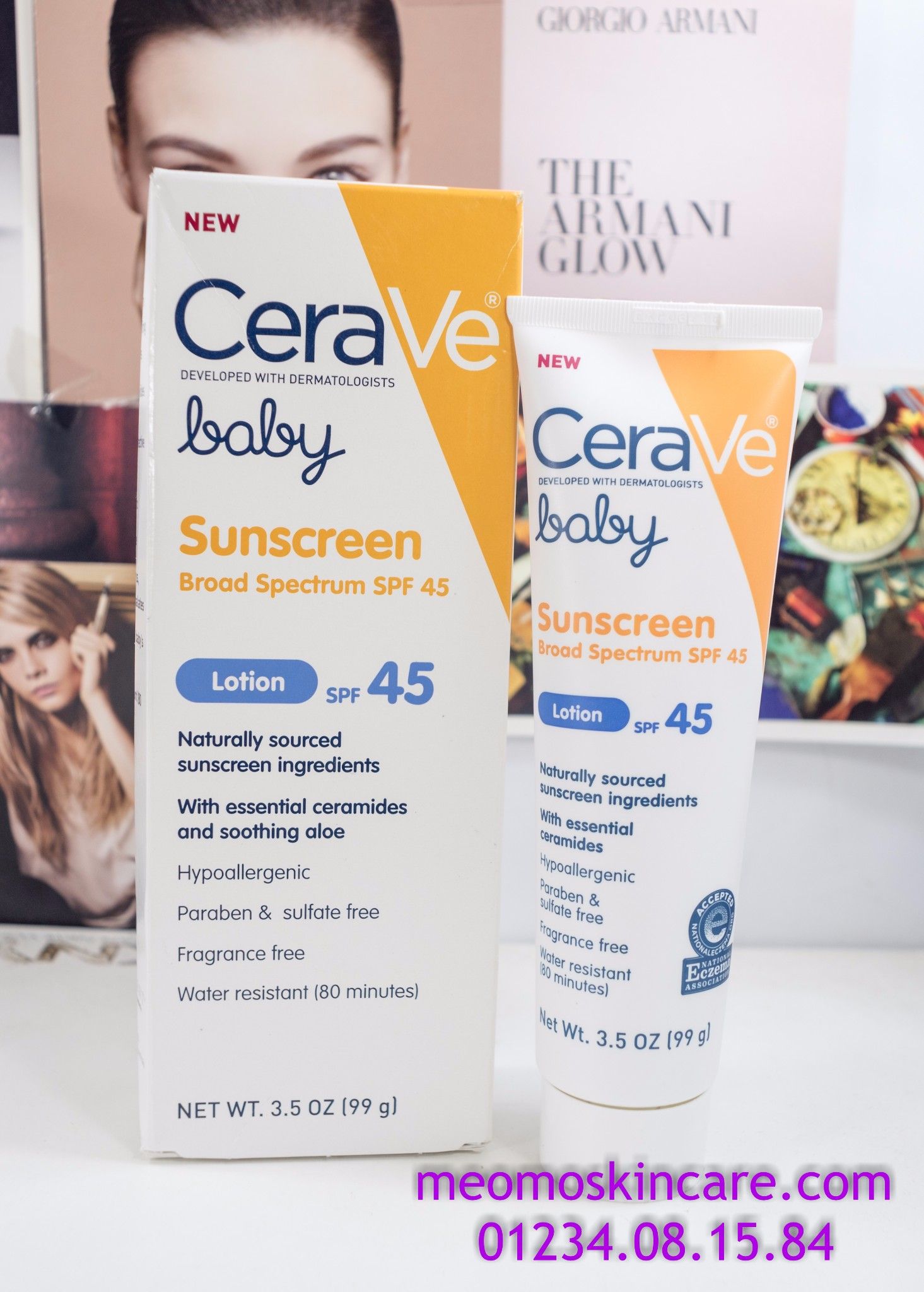 Kem chống nắng vật lý CeraVe Baby SPF 45 Sunscreen 99gr