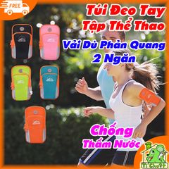 Bao Túi Đeo Tay Vải Dù Phản Quang 2 Ngăn Tập GYM Thể Thao