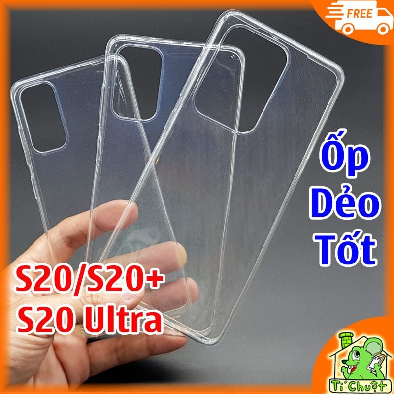 Ốp Lưng Samsung S20 S20 Plus S20 Ultra Silicon Loại Tốt Dẻo trong suốt