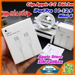 Cáp Apple C-C iPad Pro 11/ 12.9/ Macbook Dài 2m FULLBOX ZIN Chính Hãng