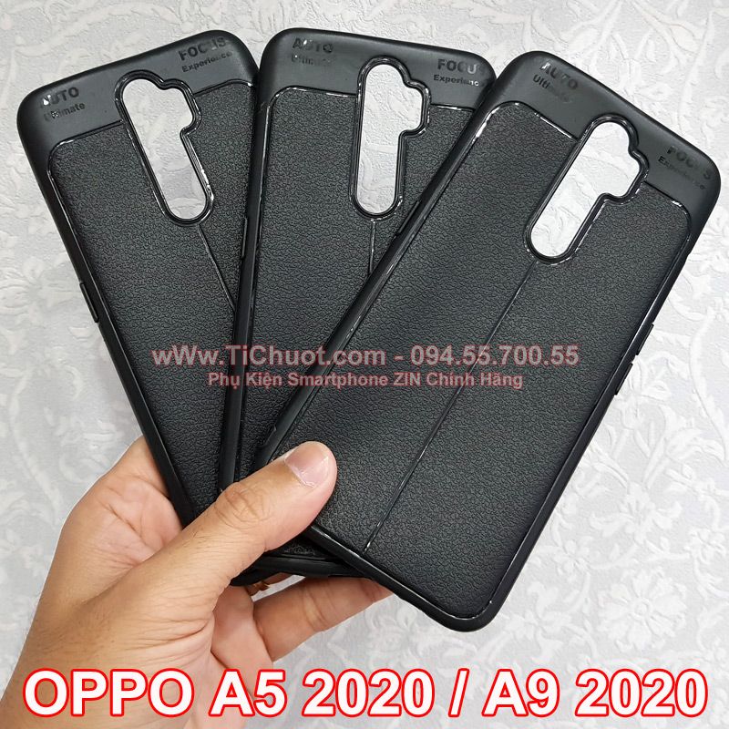 Ốp Lưng OPPO A5 2020, A9 2020 Dẻo Vân Giả Da Loại Thường