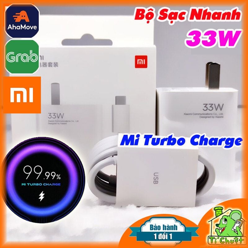 Bộ Sạc Nhanh Xiaomi 33W Mi Turbo Charge FULLBOX ZIN Chính Hãng