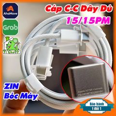 Cáp Apple C-C iPhone 15 Dây Dù Dài 1m ZIN Chính Hãng