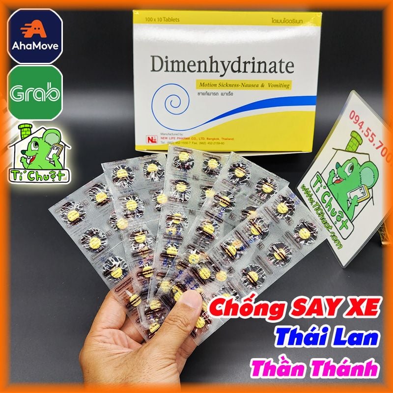 Thuốc Chống Say Tàu Xe Thái Lan Thần Thánh Dimenhydrinate ở TP.HCM