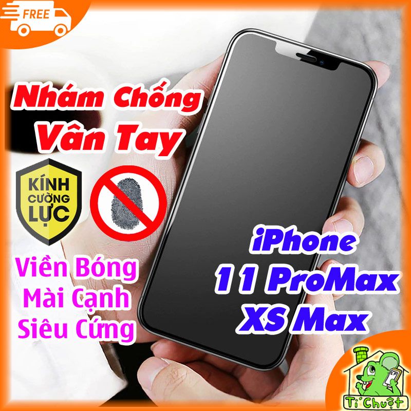 Kính CL iPhone 11 Pro Max/ XS Max Cường Lực Nhám Chống Vân Tay Loại Tốt