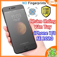 Kính CL iPhone 7/ 8/ SE 2/ SE 3 Nhám FULL Màn Chống Vân Tay