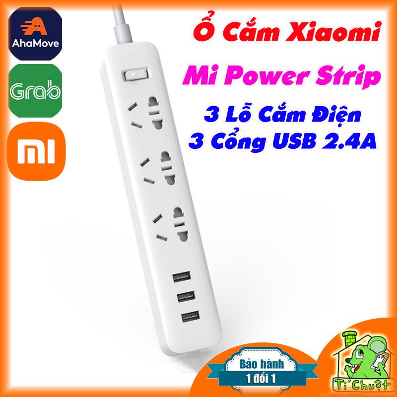 Ổ cắm điện Xiaomi Power Strip 3 cổng USB ZIN Chính Hãng