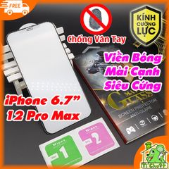 Kính CL iPhone 12 Pro Max Cường Lực Nhám Chống Vân Tay Loại Tốt