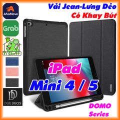 Bao da iPad Mini 4, Mini 5 2019 DUX DUCIS DOMO Series Khay Dẻo Vải Jean