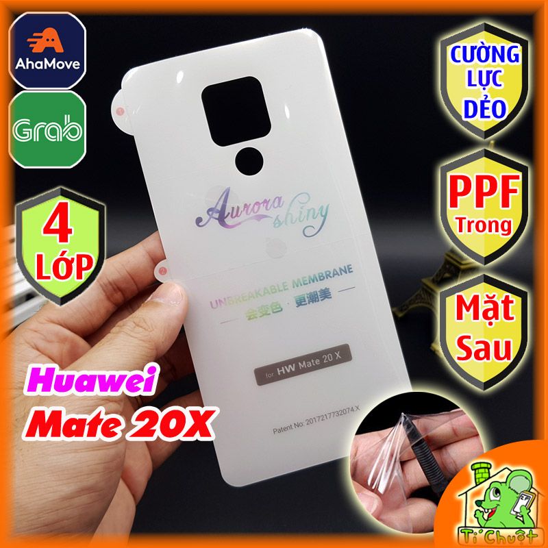 Dán PPF Huawei Mate 20X Mặt Sau Cường Lực Dẻo Trong Suốt