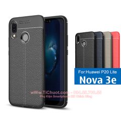 Ốp Lưng Huawei Nova 3e dẻo vân da chống sốc