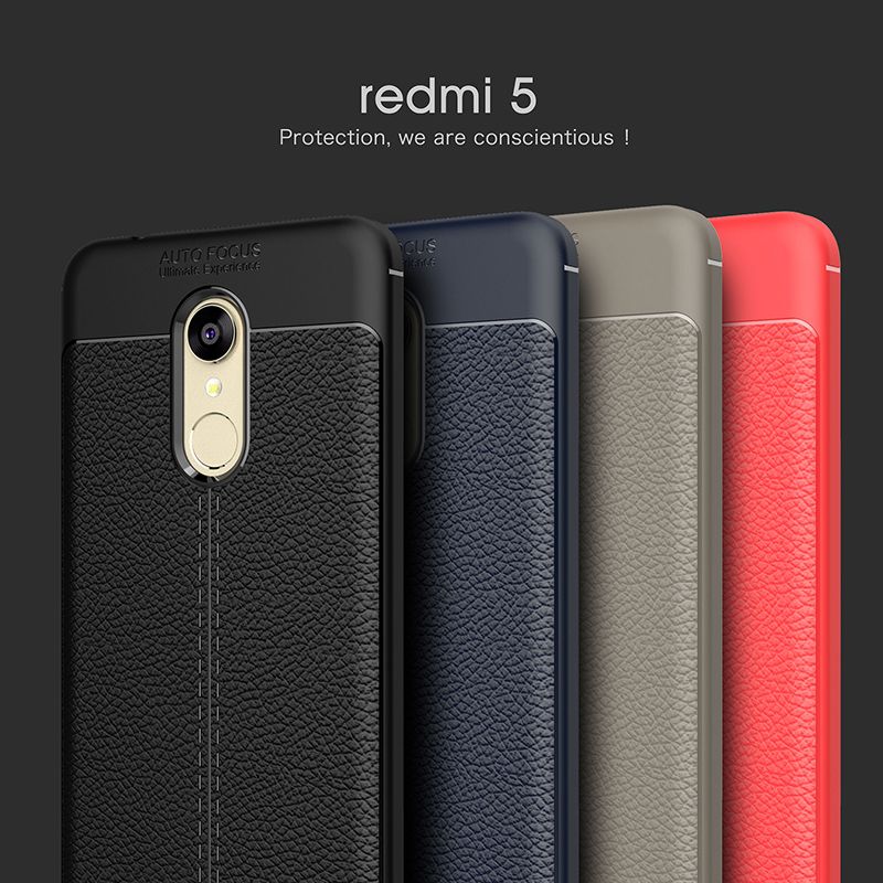 Ốp Lưng Xiaomi Redmi 5 dẻo giả da chống sốc