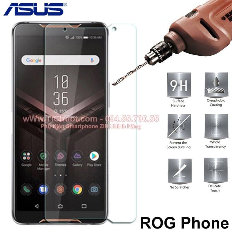 Kính CL Asus ROG Phone 1 ZS600KL - KO FULL, 9H-0.26mm