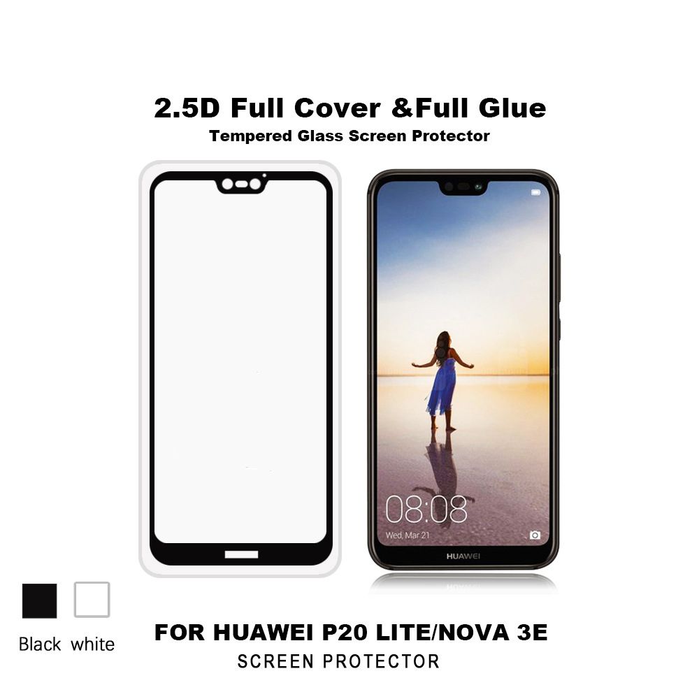 Kính CL Huawei Nova 3e FULL Màn,FULL KEO Silicon