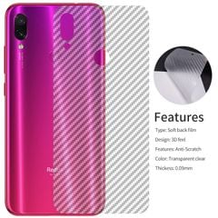 Dán dẻo Cacbon vân 3D Xiaomi Redmi 7 Mặt Sau