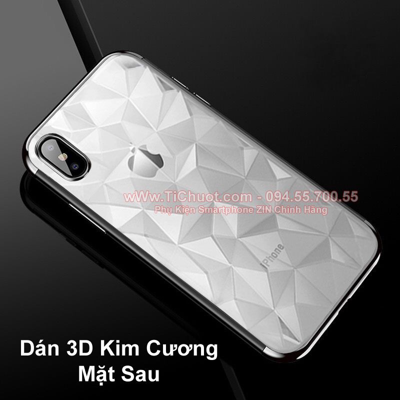 Dán Dẻo 3D Kim cương Mặt Sau iPhone XS MAX