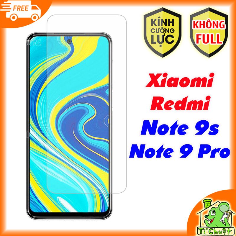 Kính CL Xiaomi Redmi Note 9s/ Note 9 Pro - Không FULL, 9H-0.26mm