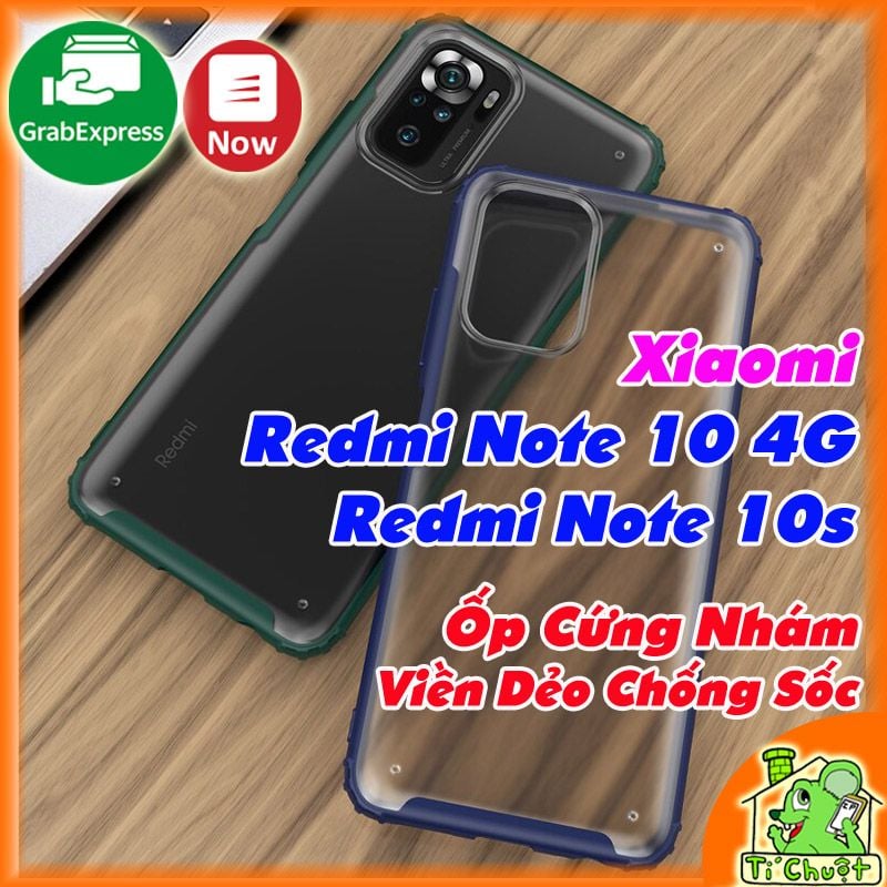 Ốp Lưng Xiaomi Redmi Note 10 4G/ Note 10s Cứng Nhám Viền Dẻo Màu Chống Sốc