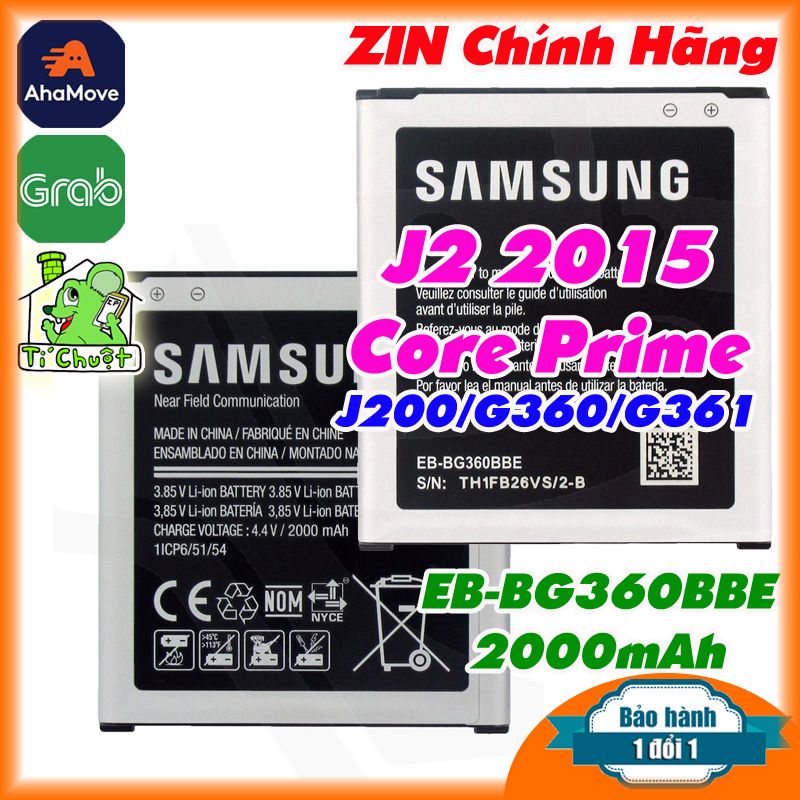 Pin Samsung EB-BG360CBE 2000mAh Galaxy J2 2015/ Core Prime G360 G361 ZIN Chính Hãng