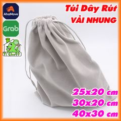 Túi Dây Rút Vải Nhung Cloth Size Lớn Đựng Tai Nghe Phụ Kiện