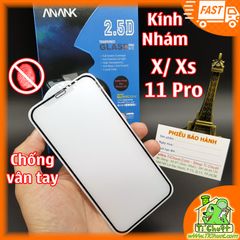 Kính CL iPhone 11 Pro/X / XS Nhám Chống Vân Tay ANANK Nhật Bản