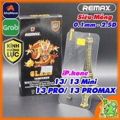 Kính CL iPhone 13/ 13 Mini/ 13 PRO/ 13 PRO MAX Remax Siêu Mỏng 0.1mm-9H-2.5D