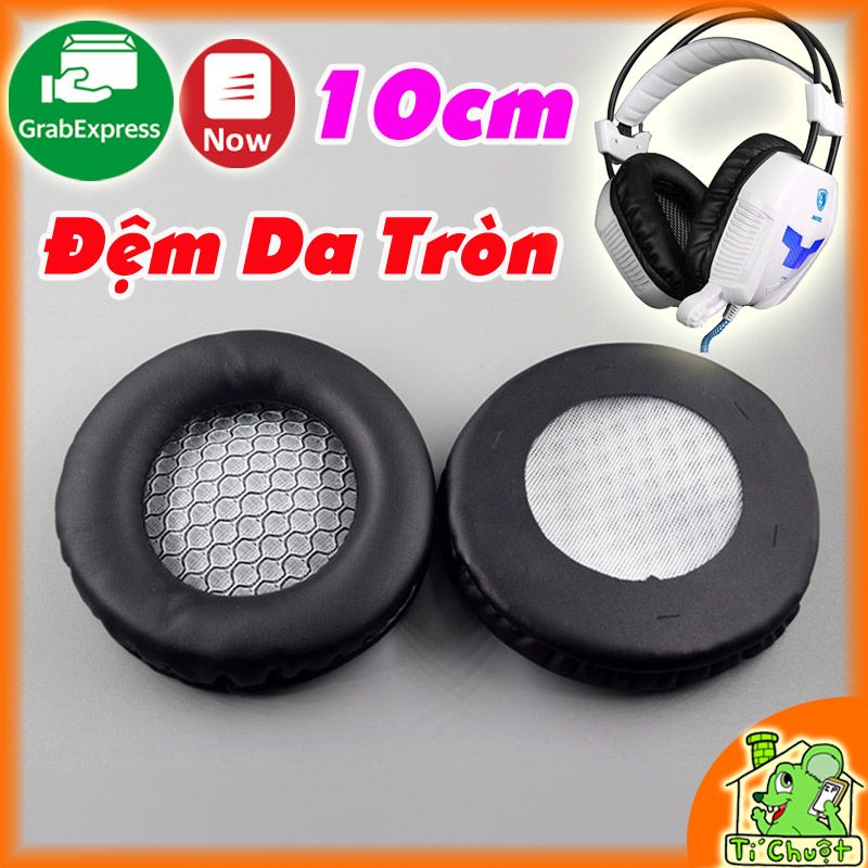 Đệm Mút Da Tai Nghe Tròn 10cm 100mm Headphones Trùm Đầu