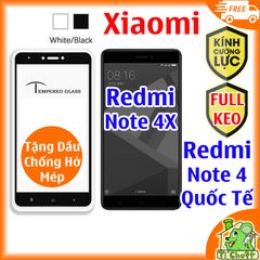 Kính CL Xiaomi Redmi Note 4X FULL Màn, FULL KEO Silicon