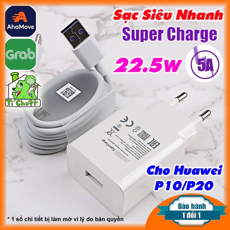 Sạc Nhanh 22.5W Super Charge 5A ZIN Chính Hãng Cho Huawei P10/P20