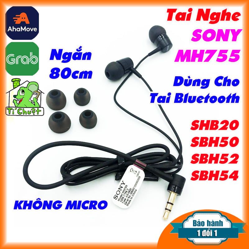 Tai Nghe SONY MH755 dài 80cm cho Bluetooth SBH20 SBH50 SBH52 SBH54 ZIN Chính Hãng