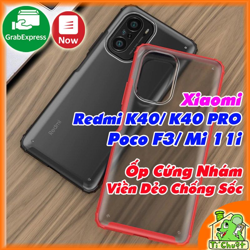 Ốp Lưng Xiaomi Redmi K40/ K40 PRO- Poco F3/ Mi 11i Cứng Nhám Viền Dẻo Màu Chống Sốc