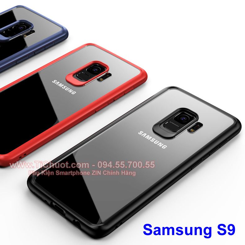Ốp lưng Samsung S9 Cứng Trong Viền dẻo màu LIKGUS