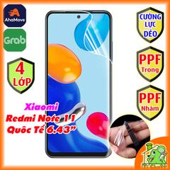 Dán PPF Xiaomi Redmi Note 11 Cường Lực Dẻo Trong Nhám